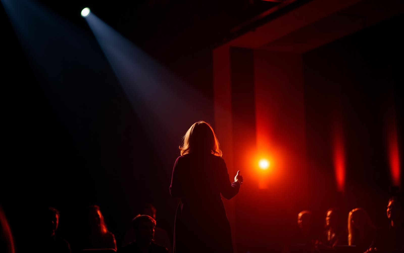Alexis Turner speaking on stage